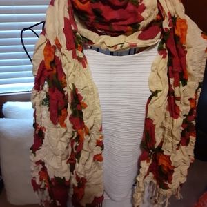 Floral ruched Scarf
